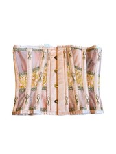 Corset Story Malla Acero Deshuesado Corsé Victoriano Boudoir Festival Oro Rosa 22"