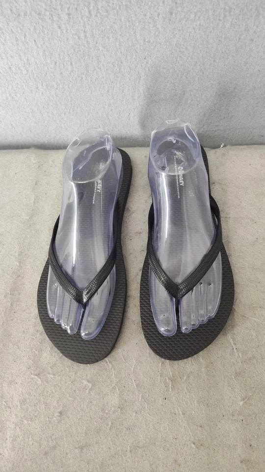 Old Navy Men Flexible 3Point Strap Sandals 9 Black Rubber Casual Relaxed Slip In - Image 3 of 4