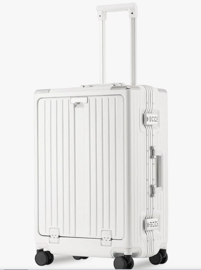 20” Carry-on Zipperless Luggage, TSA Approved Aluminum, Front Pocket VenderVault - Image 2 of 4