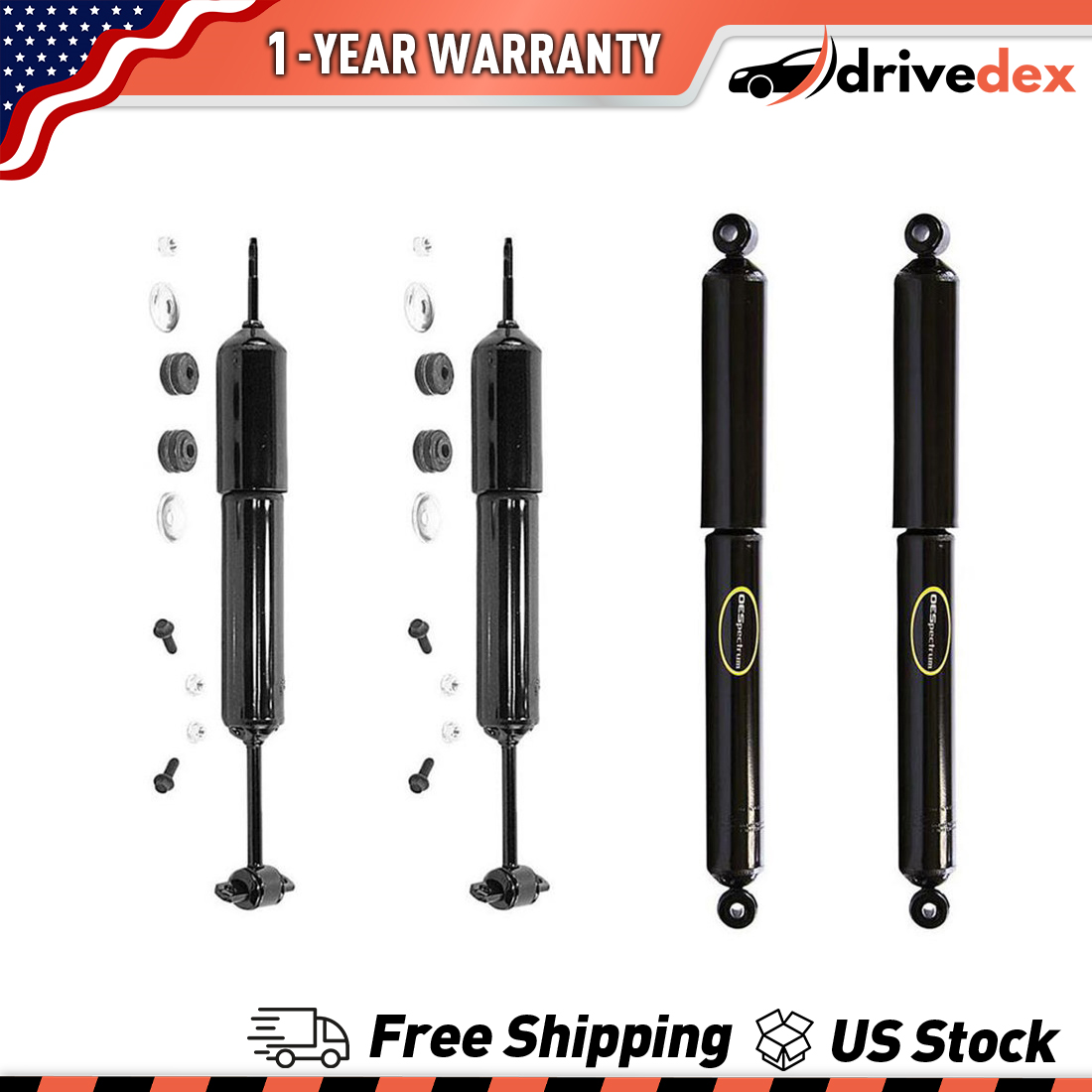 Monroe Front Rear Shock Absorbers for 1998 1999 2000 2001 Ford Ranger 2.5L