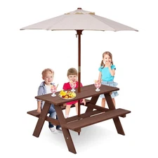 	BETTARY Kids Picnic Table Wooden Toddler Activity Table with Removable	
