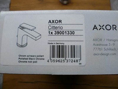 Hansgrohe Axor Citterio 90 Waschtischmischer 39001330 Chrom-schwarz-poliert