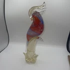 VTG Murano glass COCKATOO Italian ART glass bird MADE IN ITALY 15” READ