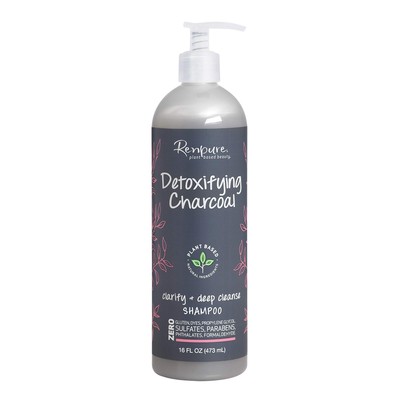 Renpure Plant-Based Beauty Detoxifying Charcoal Clarify + Deep Cleanse Shampoo,