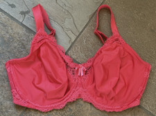 WACOAL 36G Coral Supporting Role Molded Lace Trim Underwire Bra 855203