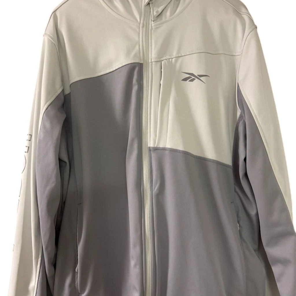 Reebok Men's XL Gray Jacket Hooded Full Zip Casual Fall
