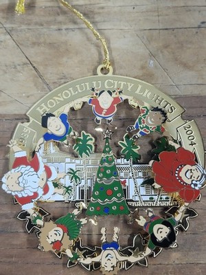 Honolulu City Lights 1985 2004 Christmas Tree Ornament Souvenir Collectible