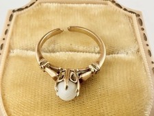 Antique VTG Art Deco 10k Yellow Gold Claw Prong Setting S5 Repair Ring Fix Read