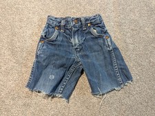 Vintage Wrangler Jeans Toddler 2T Blue Bell Sanforized 1950s Cut Off Shorts