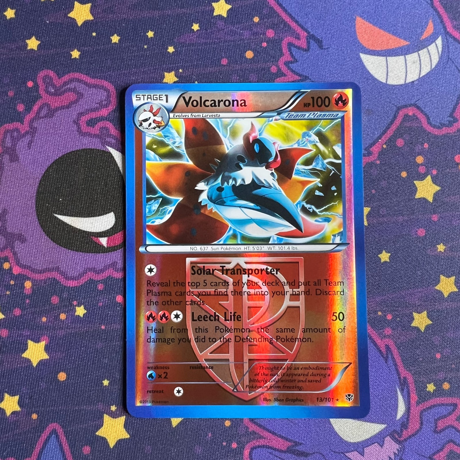 Volcarona (Team Plasma) 13/101 Plasma Blast Reverse Holo LP