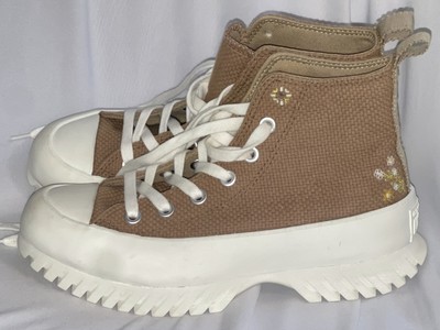 Converse CT All Star Lugged 2.0 HI Women's Casual Beige Sneakers Size 5 N17