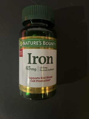 Nature's Bounty Iron 65 mg 100 Tablets