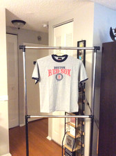 Boston Red Sox Gray Cotton Blend Ringer Shirt Adult Extra Large XL Stitches 2006