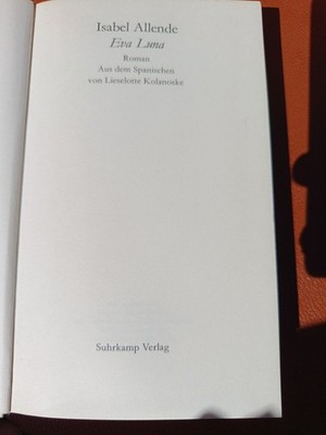 Eva Luna : Roman. Aus d. Span. von Lieselotte Kolanoske 1987