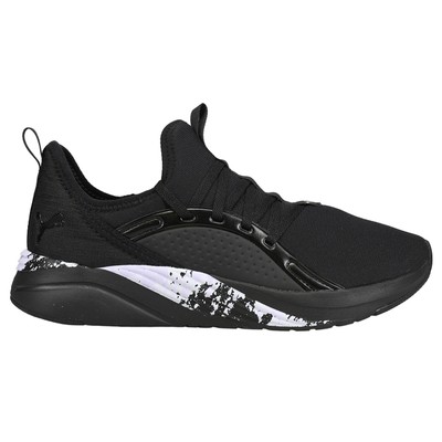 PUMA Softride Sophia 2.0 Ice Dye Lace Up  Womens Black Sneakers Casual Shoes 378