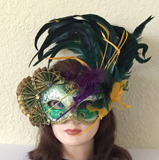 Masquerade Mardi Gras Parties Events Masks Unisex Hand Painted Wear or Display