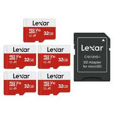 E-Series 32GB Micro SD Card 5 Pack, microSDHC UHS-I Flash Memory Card with Ad...