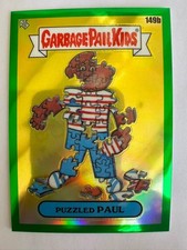 PUZZLED PAUL 2021 Topps Chrome Garbage Pail Kids #149B ~ GREEN REFRACTOR /299