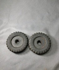 Tonka Scripted Rubber Tires Pair Of 2 Made USA Vintage
