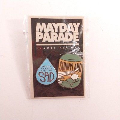 MAYDAY PARADE Makes Me Sad, Sunnyland 2 Piece Enamel Pins Set Rock Band Music
