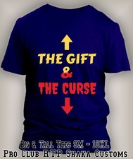 Mens The Gift & The Curse Tee Shirt Funny Sarcastic Graphic Novelty Streetwear T