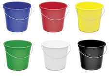 Nölle Kunststoff-Haushaltseimer rund 10 Liter Plastik Eimer Universaleimer Bügel