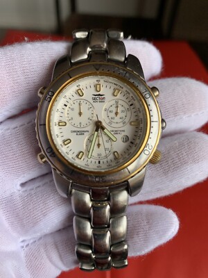 Montre Sector 550 Chrono Alarm à Cadran Blanc - Chronographe Avec Alarme - Neuf Avec étiquettes - Unisexe