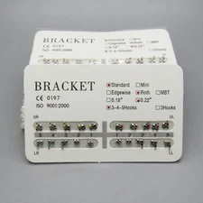 10 Packs Dental Orthodontic Brackets Braces Metal Standard Roth.022 Hooks 345
