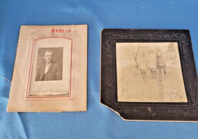 1890年 米国　アンティーク　 Victorian Antique Photos ~ORIGINAL 1890's-1905 Lot of 2~ Terrific