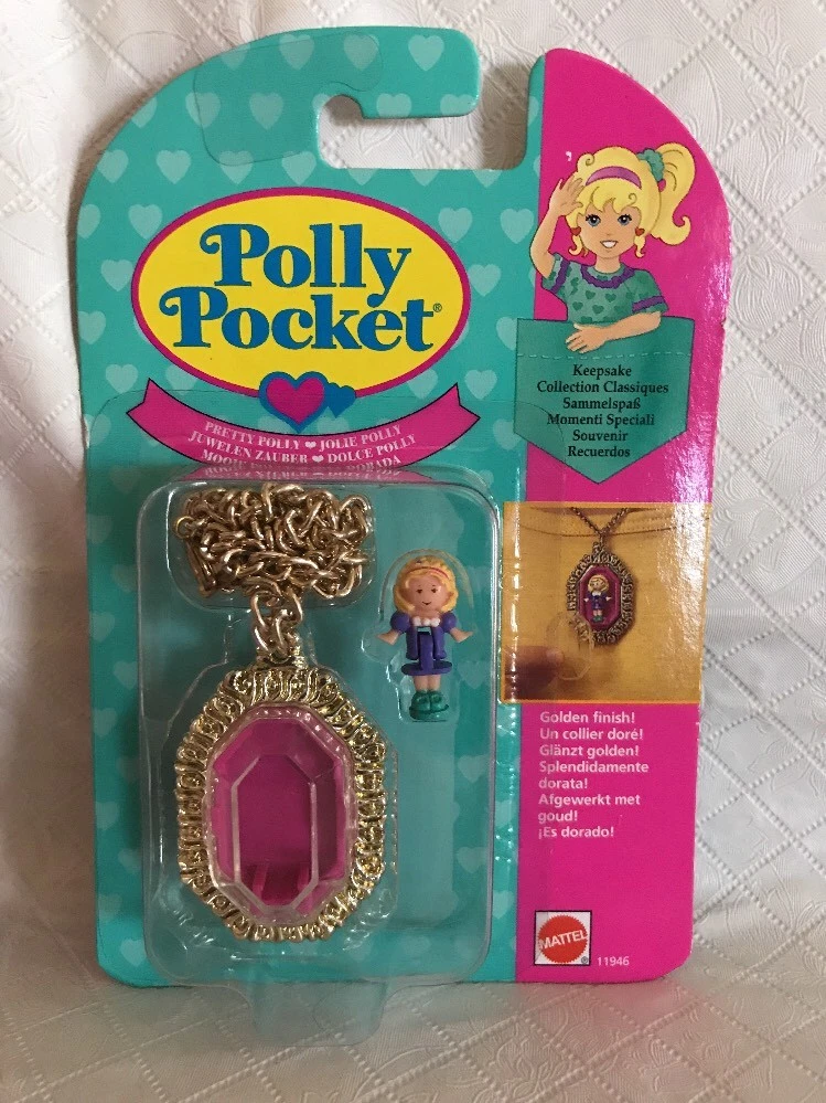 vintage Polly Pocket Pretty Polly Locket Necklace NEW SEALED MOC