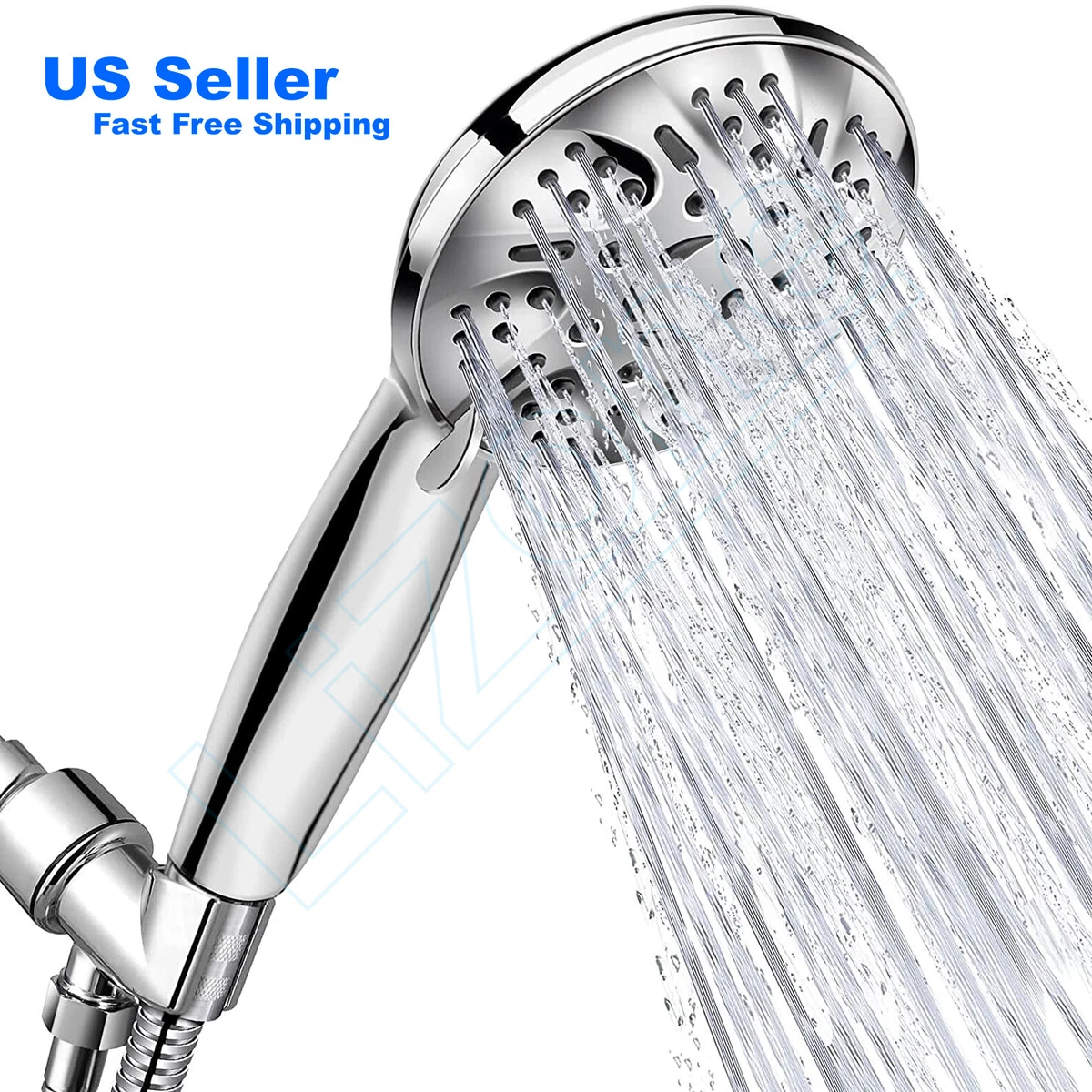 High Pressure 6-settings Shower Head With Handheld - 5'' Powerful  Detachable Shower Head Set For Low Water Pressure - 59'' Stainless Steel  Hose - Tool