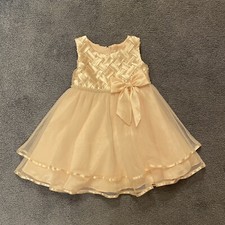 Rare Editions Pink Fancy 2T Dress Flower Girl Wedding Pearls Bow
