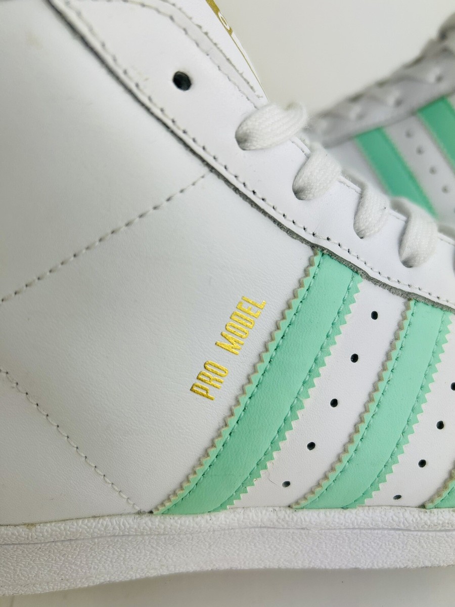 Adidas Pro Model High Tops Sneakers 789002 Shoes White Green Men's