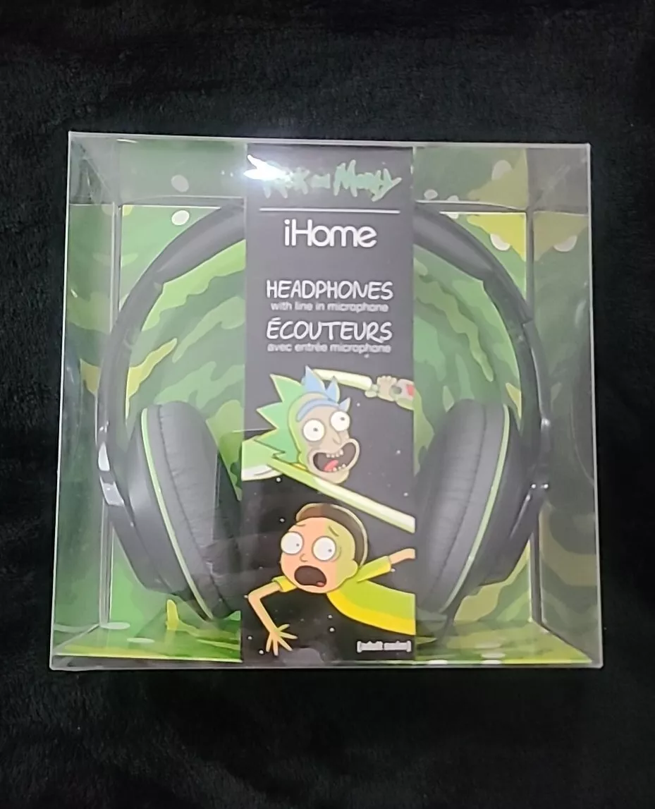 Rick and Morty Headphones with Microphone Ear Cup iHome Adult