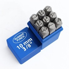 Number Metal Stamp Set, 3/8" 10mm, Digital 0 to 9, Steel Numbers Punch Set