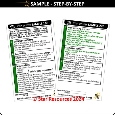 Flashcard DRCABCDE Valutazione Step-by-step, Badge ID Tascabile Per Paramedico E Studente Infermieristico