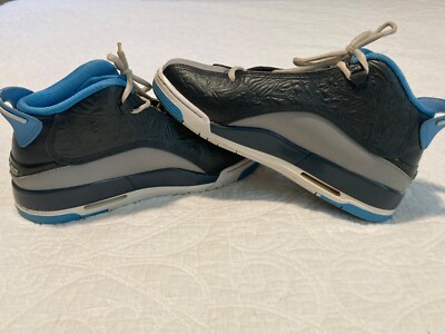 Size 6.5 Y - Nike Jordan Dub Zero Basketball Shoes Wolf Gray Blue 