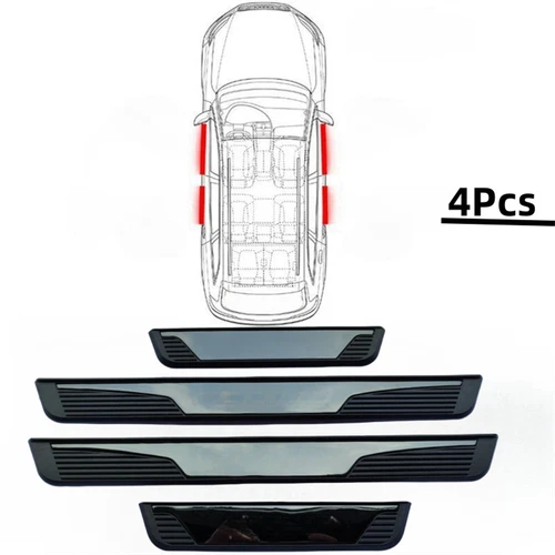 4Pcs Black Hard Door Scuff Sill Cover Panel Step Protector For F150 Accessories - Bild 12 von 13