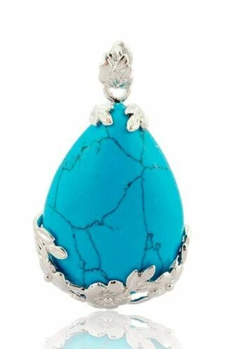 Bigiotteria blu a goccia in pietra