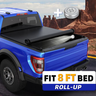 8FT Roll-Up For 04-08 Ford F150 Truck Bed Tonneau Cover Soft Vinyl Fleetsid New