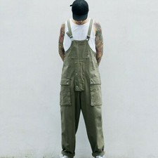 Men Cargo Jumpsuits Pants Overalls Trousers Playsuits Straight Loose Casual SPW