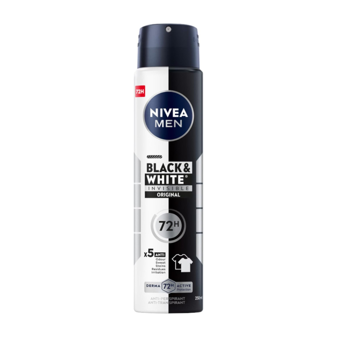 Nivea Antiperspirant Deodorant Invisible Black & White Original Men 250ml