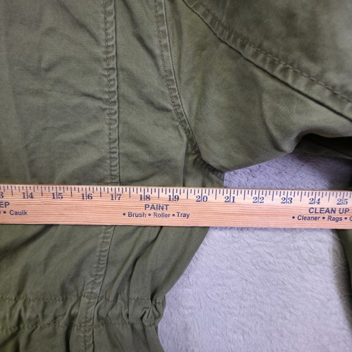 Old Navy Field Jacket Women L Green Funnel Neck Waist Tie Military Utility Twill - Picture 8 of 17