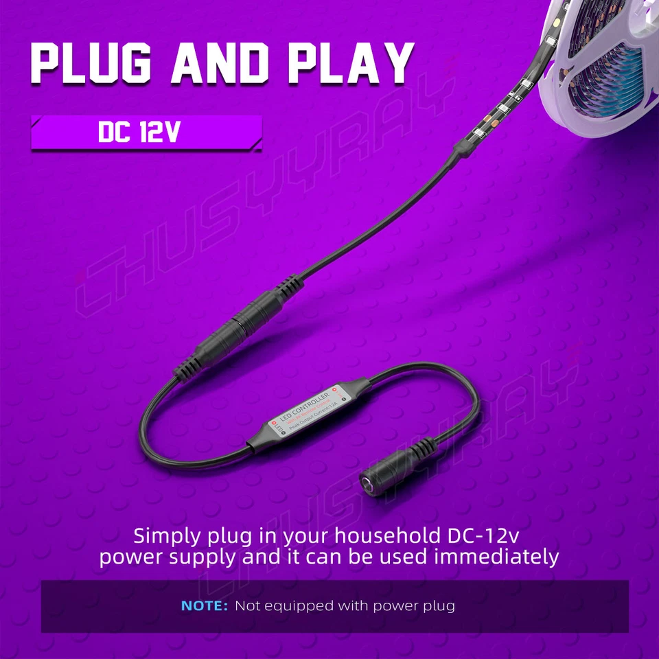 Waterproof RV Exterior Awning Strip Lights,RV Outdoor Lights16.4FT Purple - Image 4 of 4