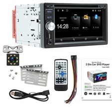 2din Car Dvd Player Bluetooth Stereo Fm Radio Carplay Mirror Link Usb Wrear Cam