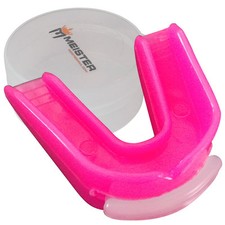 MEISTER DOUBLE MOUTH GUARD w/ CASE - PINK Women's MMA Gum Shield CUSTOM MOLDABLE