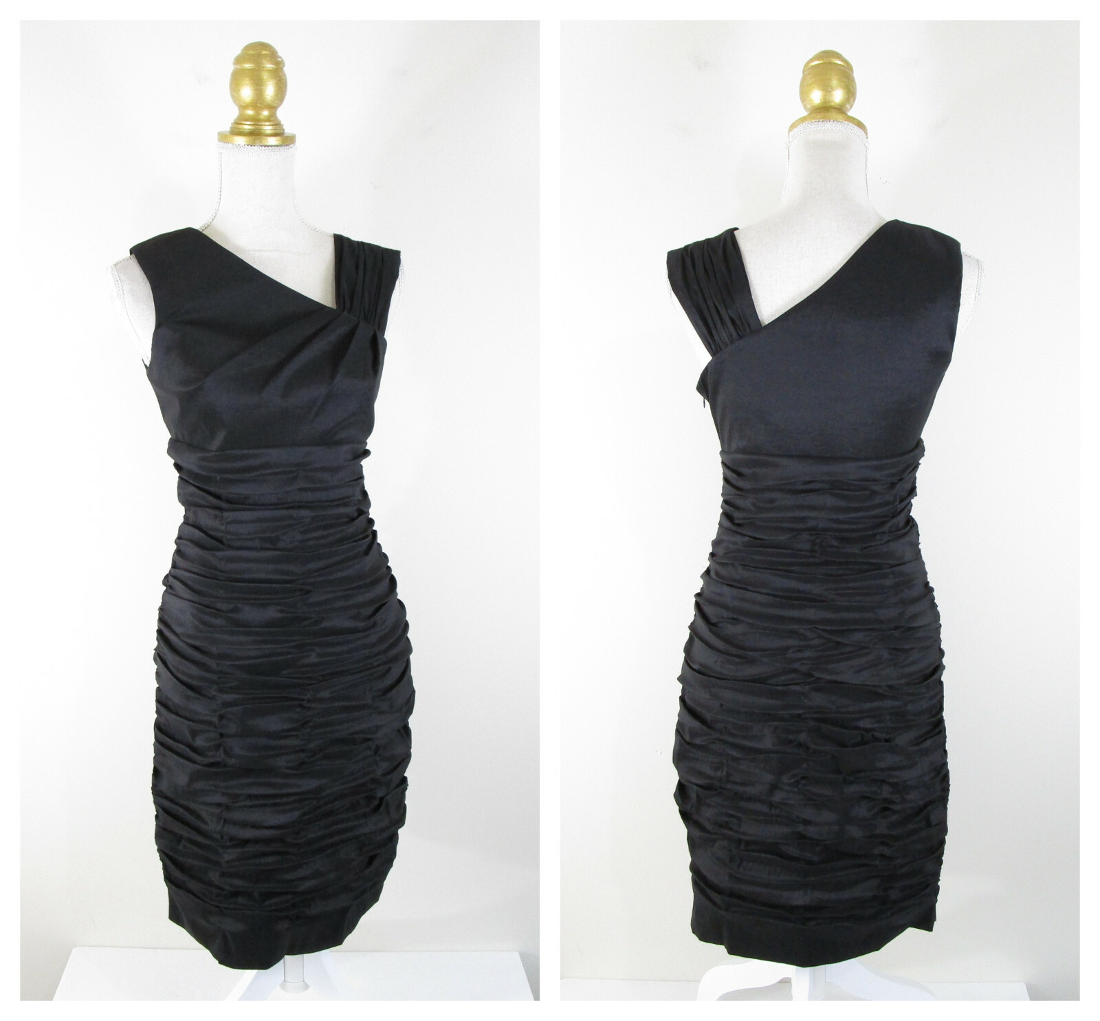 Calvin Klein Womens Solid Black Pleated Formal Co… - image 1