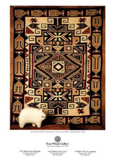 1994 AMERICAN INDIAN GALLERY EXHIBIT AD, TEEC NOS PAS BLANKET, BEAR, PRINT AD