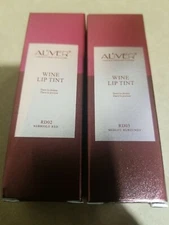 (2) AL'IVER Wine Waterproof Lip Gloss Lip RD02/RD03 Merlot Burgundy/Nebboilo Red