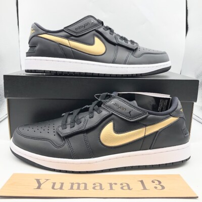 Nike Air Jordan 1 Low FlyEase Black Metallic Gold DM1206-071